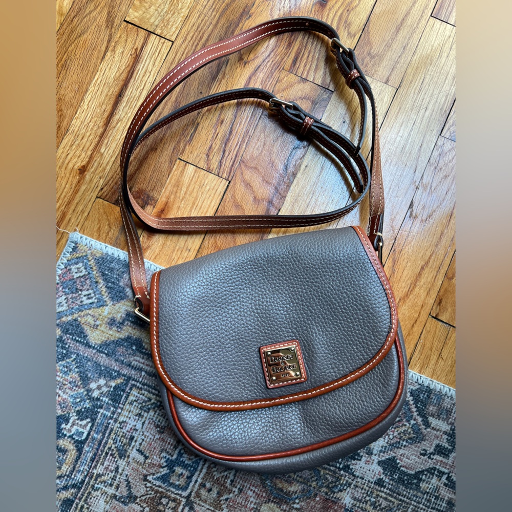 Dooney & Bourke Classic Gray and Brown Crossbody Bag